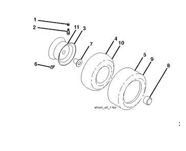 Wheels Tires Diagram and Parts List for YTH2348 (917240443)(2012-11) Husqvarna Lawn Tractor