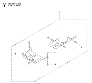 Accessories Diagram and Parts List for RIDER175AWD (965105001)(2009-04) Husqvarna Lawn Mower
