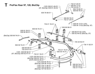 Protection Frame Diagram and Parts List for PF20 1998-10 Husqvarna Lawn Tractor