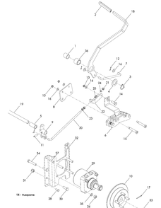 Parking Brake Diagram and Parts List for LZ6130 (968999675)(2008-12) Husqvarna Lawn Mower