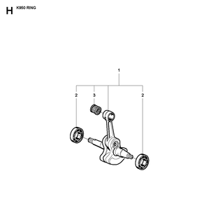 Crankshaft Diagram and Parts List for K950RING 2007-01 Husqvarna Circular Saw