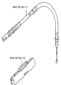 Second Throttle Cable Diagram and Parts List for 155BT (WR07-8-98)(1998-10) Husqvarna Leaf Blower / Vacuum