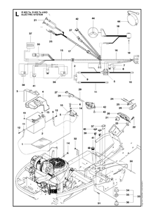 Electrical Diagram and Parts List for R422TSAWD (966632501)(2011-03) Husqvarna Lawn Mower