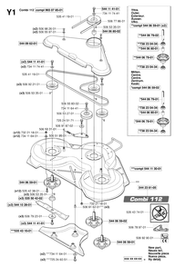 44-Inch/112cm Cutting Deck 2 Diagram and Parts List for R15-V2AWD (965080101)(2006-05) Husqvarna Lawn Tractor