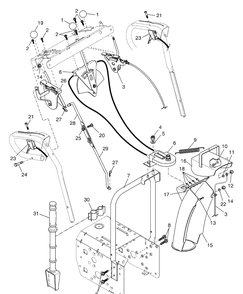 Control Panel / Discharge Chute Diagram and Parts List for 1130 (STE XP)(2004-07) Husqvarna Snow Blower