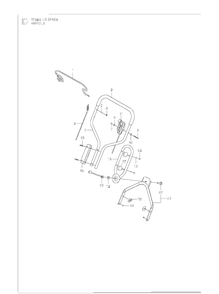Handle Diagram and Parts List for KLIPPOLB548SE  Husqvarna Lawn Mower