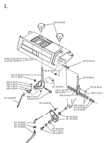 Control Panel And Discharge Chute Diagram and Parts List for 7-23  Husqvarna Snow Blower