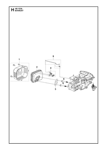 Part Location Diagram of 599348562 Husqvarna Muffler guard
