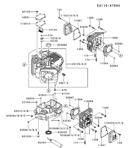 Cylinder And Crankcase 2 Diagram and Parts List for FR730V-DS04 2017-09 Husqvarna Engine