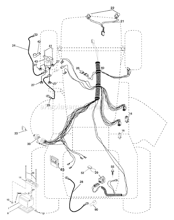 Page D Diagram and Parts List for LTH2042B (954571953) (2004-01) Husqvarna Lawn Tractor