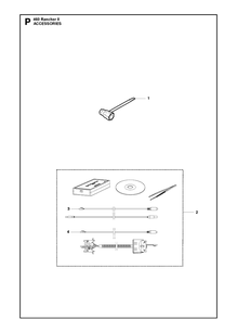 Accessories Diagram and Parts List for 460 RANCHER II Husqvarna Chainsaw