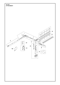 Complete Product Diagram and Parts List for HA322  Husqvarna Trimmer
