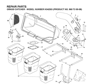 Repair Parts Diagram and Parts List for 960730008 2006-12 Husqvarna Lawn Tractor Accessories