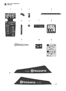 Part Location Diagram of 544439001 Husqvarna Label