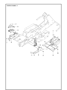Chassis And Enclosures 4 Diagram and Parts List for R422TS AWD Husqvarna Lawn Mower