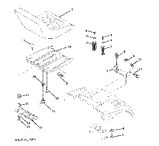 Seat Diagram and Parts List for CTH220TWIN (96061026400)(2010-01) Husqvarna Lawn Tractor