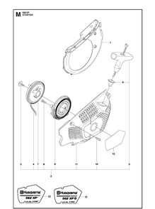 Starter Diagram and Parts List for 562XP 2011-06 Husqvarna Chainsaw