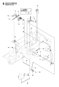 Mower Lift / Deck Lift Diagram and Parts List for R15C (965094401)(2007-01) Husqvarna Lawn Tractor
