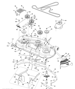 Mower Deck / Cutting Deck Diagram and Parts List for LGT2654 (96045005000)(2013-09) Husqvarna Lawn Tractor