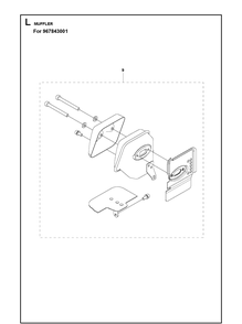 Muffler 2 Diagram and Parts List for 131R  Husqvarna Edger