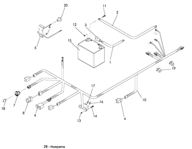 Electrical Diagram and Parts List for LZF5227 (966956701)(2008-06) Husqvarna Lawn Mower