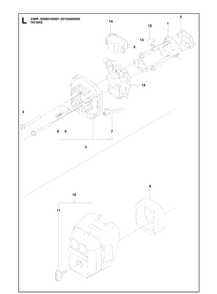 Carburetor And Air Filter Diagram and Parts List for 236R  Husqvarna Brush Cutter