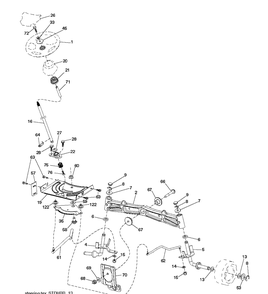 Steering Diagram and Parts List for TC130 (96051018700)(2019-04) Husqvarna Lawn Tractor