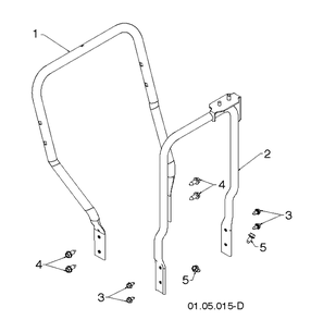 Handle 2 Diagram and Parts List for ST268EP (96191003813)(2014-07) Husqvarna Snow Blower