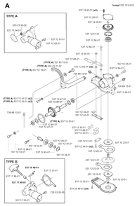 Gear Housing Diagram and Parts List for 326HE4X 20013500001 - 20033100000 Husqvarna Hedge Trimmer