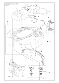 Cover Diagram and Parts List for 450XHEPOS  Husqvarna Lawn Mower