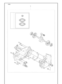 Shortblock Diagram and Parts List for K760 2009-12 Husqvarna Lawn Tractor Accessories