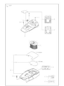 Air Filter Diagram and Parts List for K1270 (K1270 Rail)(2016-07) Husqvarna Table Saw Accessories
