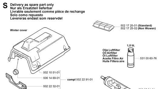 Accessories 2 Diagram and Parts List for 252RX 20011800001-20023100000 Husqvarna Brush Cutter