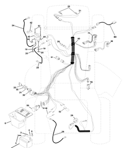 Electrical Diagram and Parts List for LTH130 (954140005D)(1998-02) Husqvarna Lawn Mower