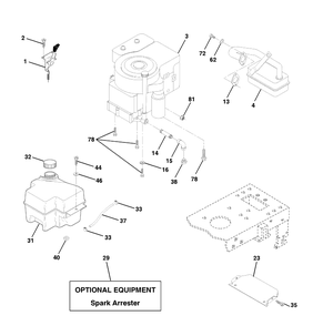 Engine Diagram and Parts List for LTH120 (954140003B)(1997-12) Husqvarna Lawn Mower