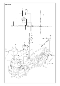 Electrical Diagram and Parts List for R112C5 2022 Husqvarna Lawn Tractor