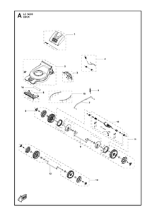 Deck Diagram and Parts List for LC142IS  Husqvarna Lawn Mower