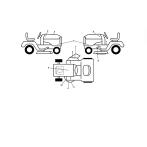 Decals Diagram and Parts List for 96043020300  Husqvarna Lawn Tractor
