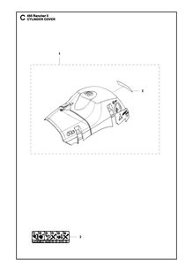 Cylinder Cover Diagram and Parts List for 455 (Rancher II)(2012-06) Husqvarna Chainsaw