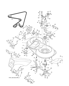 Mower Deck / Cutting Deck Diagram and Parts List for CTH150 (96061018100)(2007-04) Husqvarna Lawn Tractor
