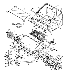 General Assembly Diagram and Parts List for HS420 1996-12 Husqvarna Lawn Tractor Accessories