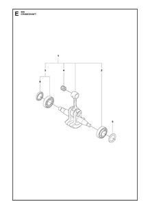 Crankshaft Diagram and Parts List for 555 2013-01 Husqvarna Chainsaw