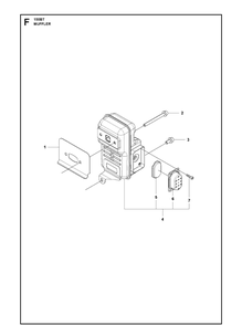 Muffler Diagram and Parts List for 150BT  Husqvarna Leaf Blower / Vacuum