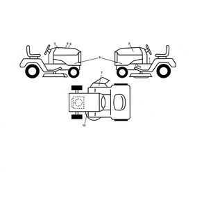 Decals Diagram and Parts List for YTH20K46-96043027600  Husqvarna Lawn Tractor