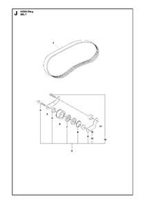 Belt Diagram and Parts List for K6500RING 2013-09 Husqvarna Circular Saw