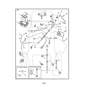 Electrical Diagram and Parts List for GTH52XLS-96045005700  Husqvarna Lawn Tractor