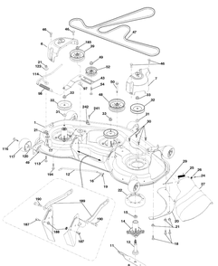 Mower Deck Diagram and Parts List for YTH23V48 (96043008601)(2010-04) Husqvarna Lawn Mower