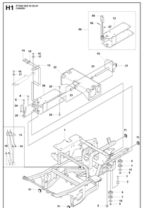 Part Location Diagram of 544931201 Husqvarna Frame