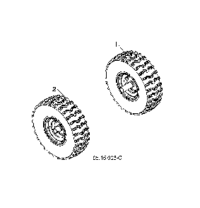 Wheels Diagram and Parts List for 96193009604  Husqvarna Snow Blower