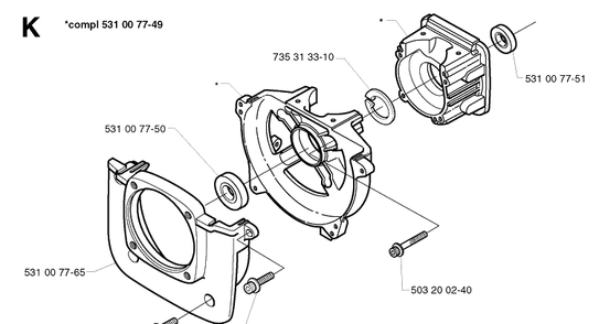 Part Location Diagram of 531007749 Husqvarna 